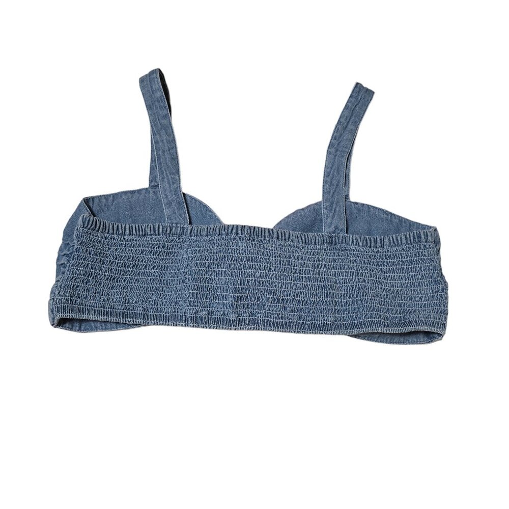 American Eagle Outfitters Denim Bralette  Size L Excellent Used Condition‎ - Picture 4 of 6